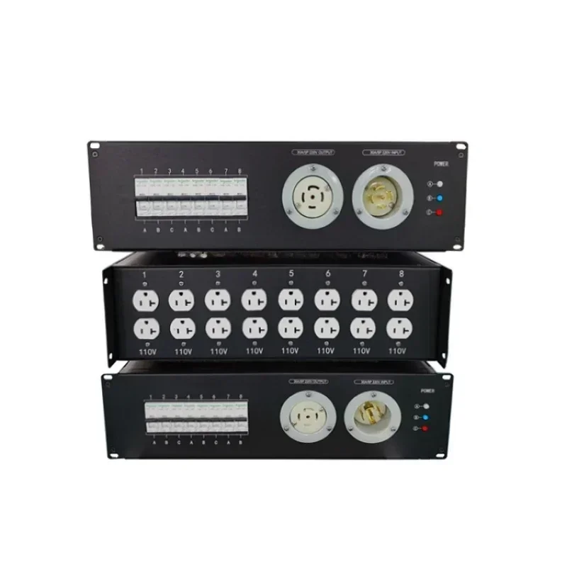 SX 3U 30A Input 8way out rack mount power distro box Hot sales