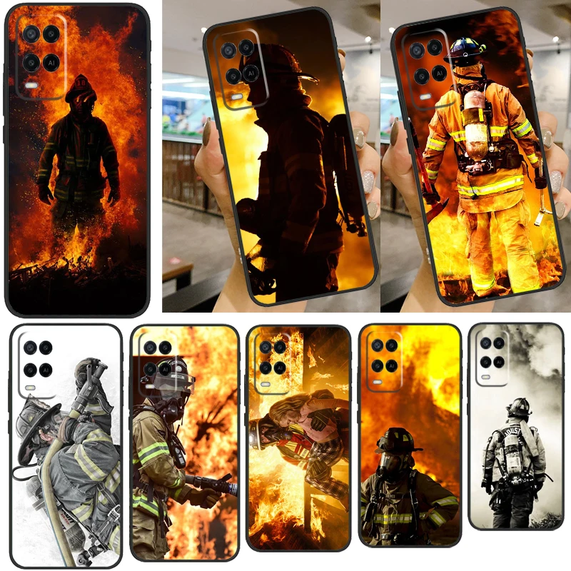 Firefighter Heroes Fireman Phone Case For OPPO A74 A54 A94 A15 A3S A5S A52 A72 A83 A91 A93 A5 A9 A31 A53S 2020 Coque