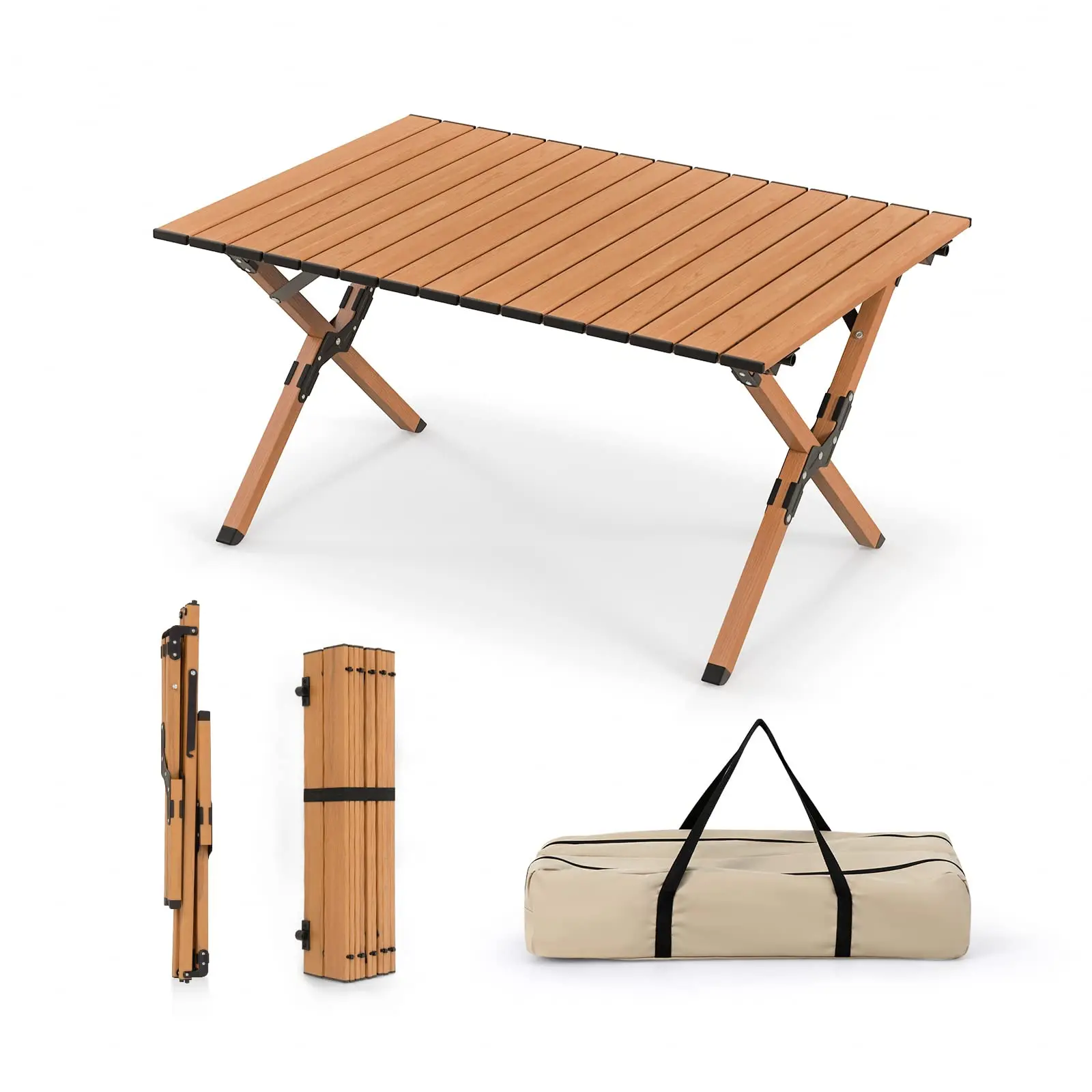 Easy Assembly Picnic Waterproof Egg Roll Camping Table Foldable Aluminum Multipurpose Folding Table