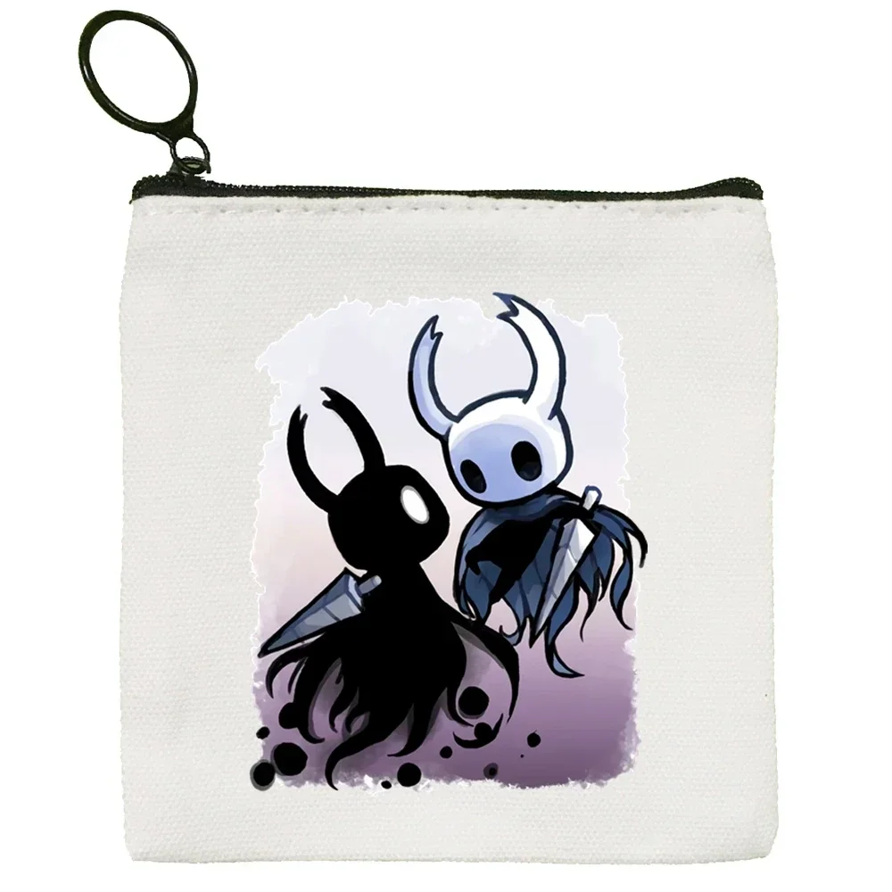 Neuheit Hollow Knight Games Cartoon Canvas Geldbörse Geldbörse Sammlung Canvas Tasche Kleine Geldbörse Reißverschluss Schlüsseltasche Handgeschenk