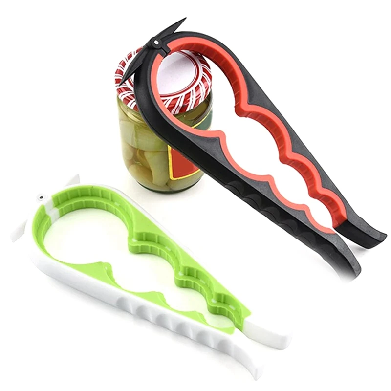 Can Opener Multi Functional 4 In 1 Beverage Bottle Opener Cap Twister Four Position Can Opener Anti Slip Cap Twister