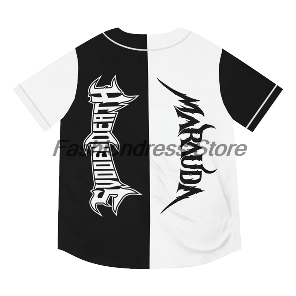 Svdden Death Vs Marauda EDC Lost Lands Baseball Jersey Short Sleeve Button-up Shirts Women Men Streetwear Tops