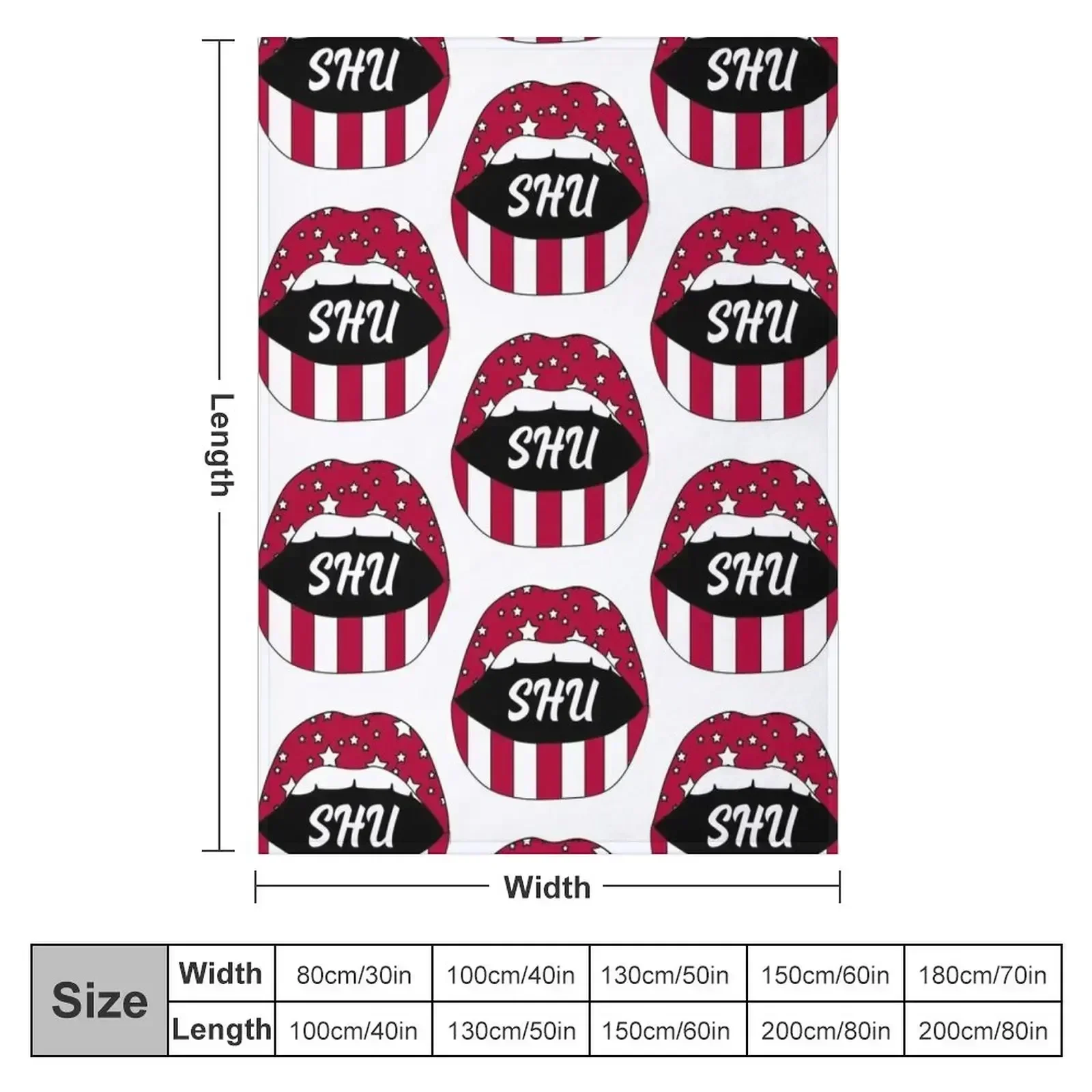 SHU Lips! Throw Blanket Moving Flannels Softest Decorative Beds Blankets