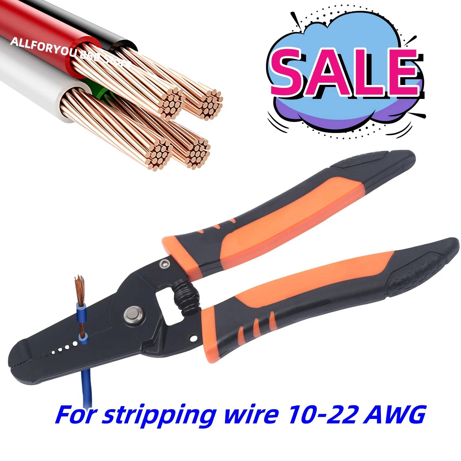 

MultiPurpose Electrical Wire Stripping Tool Crimper Pliers Insulated Cutter For Stripping Wire 10-22 AWG