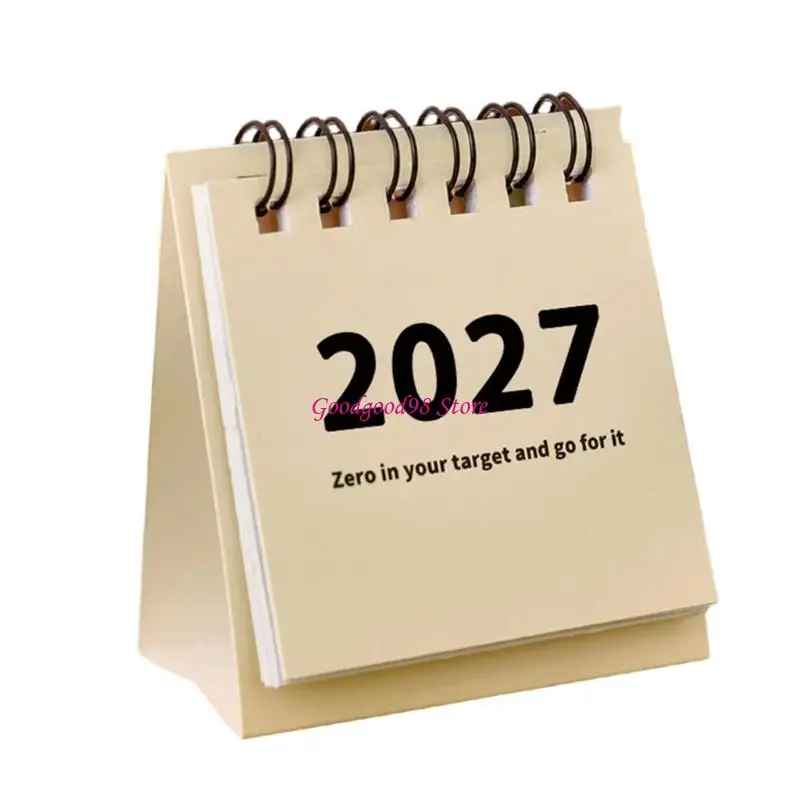 2027 Miniature Standing Calendar for Desk Planning and Reminder Writing