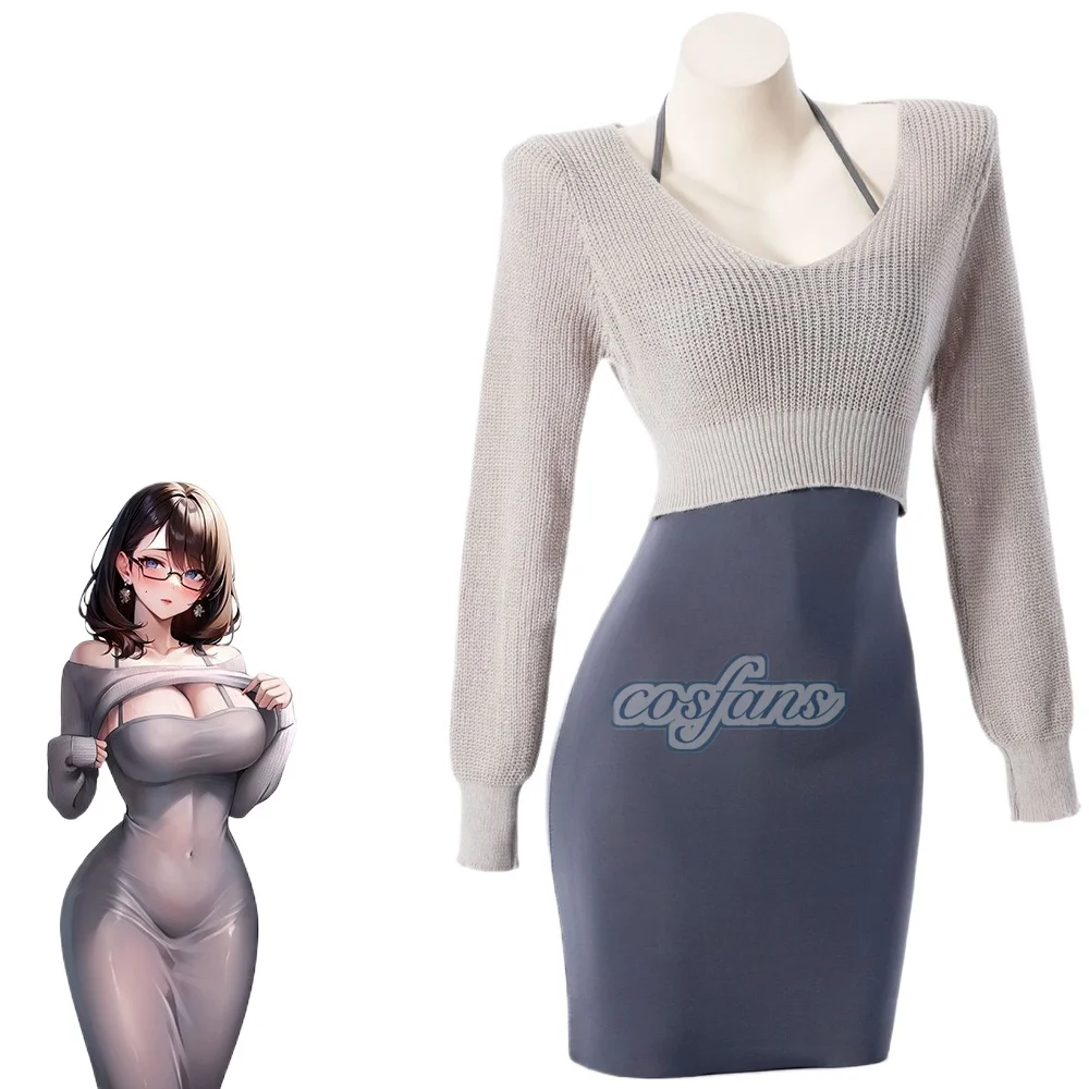 

Office Lady Teacher Uniform Temptation Clothes Role Play Women Sexy Lingerie Nightdress Sweater Outfits Erotic Costumes