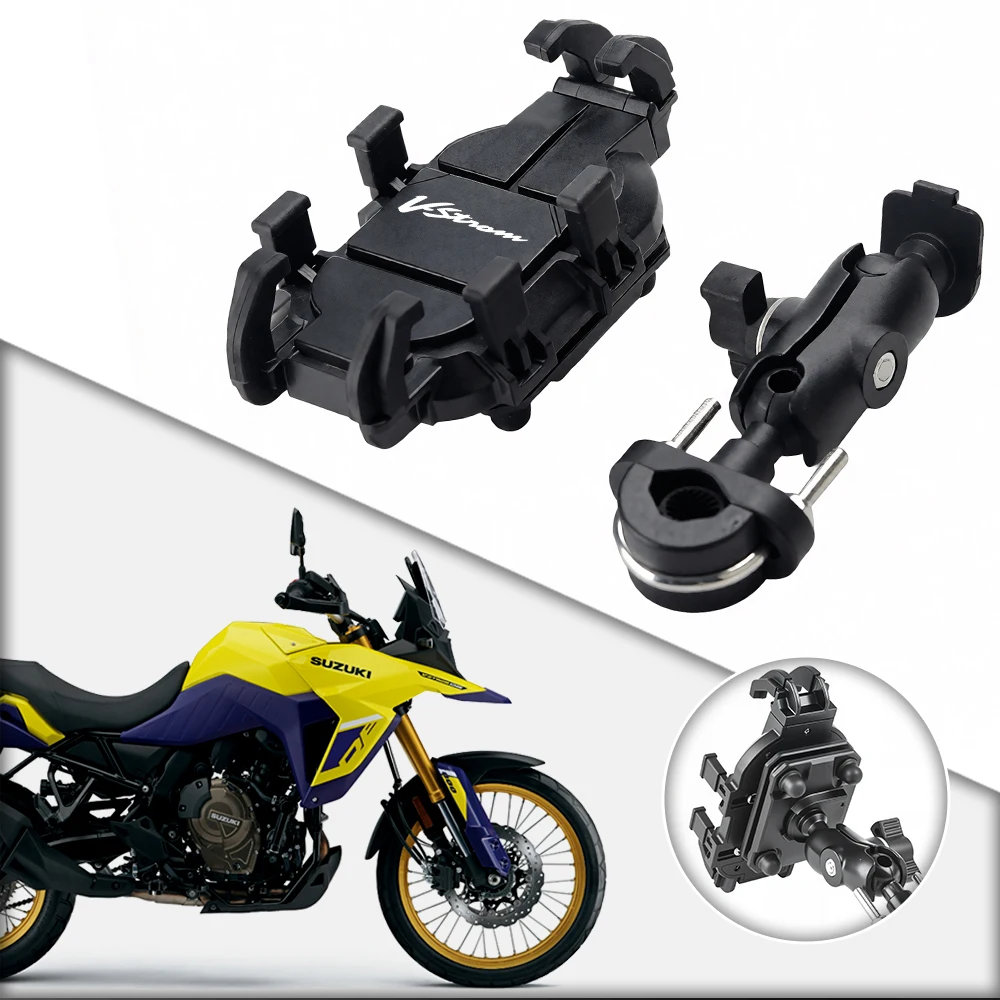 Riding Motorcycle Aluminum Phone Navigation Holder Shock Absorber For SUZUKI V Strom DL650 DL 650 XT VStrom V-Strom adventure