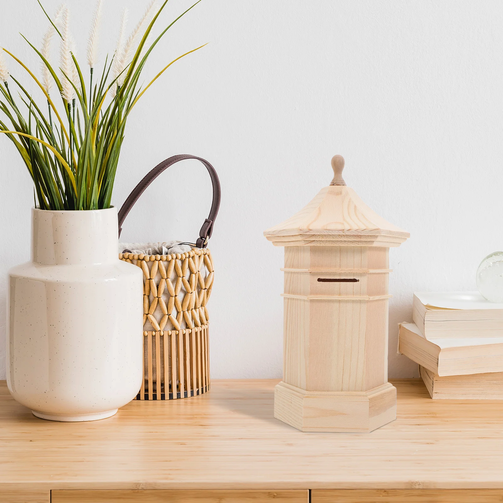 DIY بها بنفسك خشبية حصالة على شكل حيوان غير مكتملة صندوق المال الإبداعية النقدية توفير الحرفية مونتيسوري عملة صندوق للبنين بنات لتقوم بها بنفسك حصالة على شكل حيوان خشبي