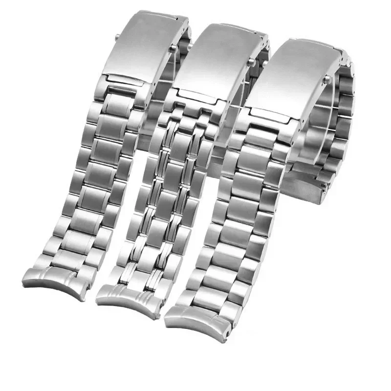 904L Stainless steel watchband 18mm 20mm 22mm Silver Watch Band For omega strap seamaster speedmaster planet ocean Bracelet