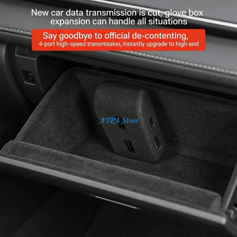 

U13C Car Quick Charging Device Flocking USB HUB Adapter USB Shunt Hub Flocking Adapter Offering Multiple Charging Option