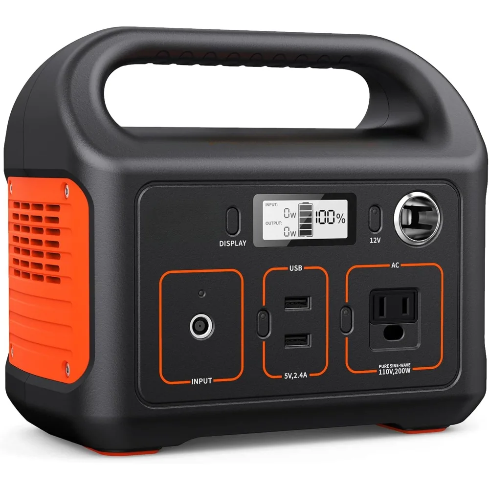 Portable Power Station Explorer 240, 240Wh Backup Lithium Battery, 110V/200W Pure Sine Wave AC Outlet, Solar Generator