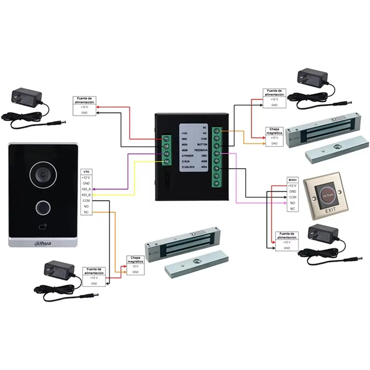 2026 New New DEE1010B-S2 -485 Port for VTO Support Door Status Detection Exit Lock Control Access Control Extension Module
