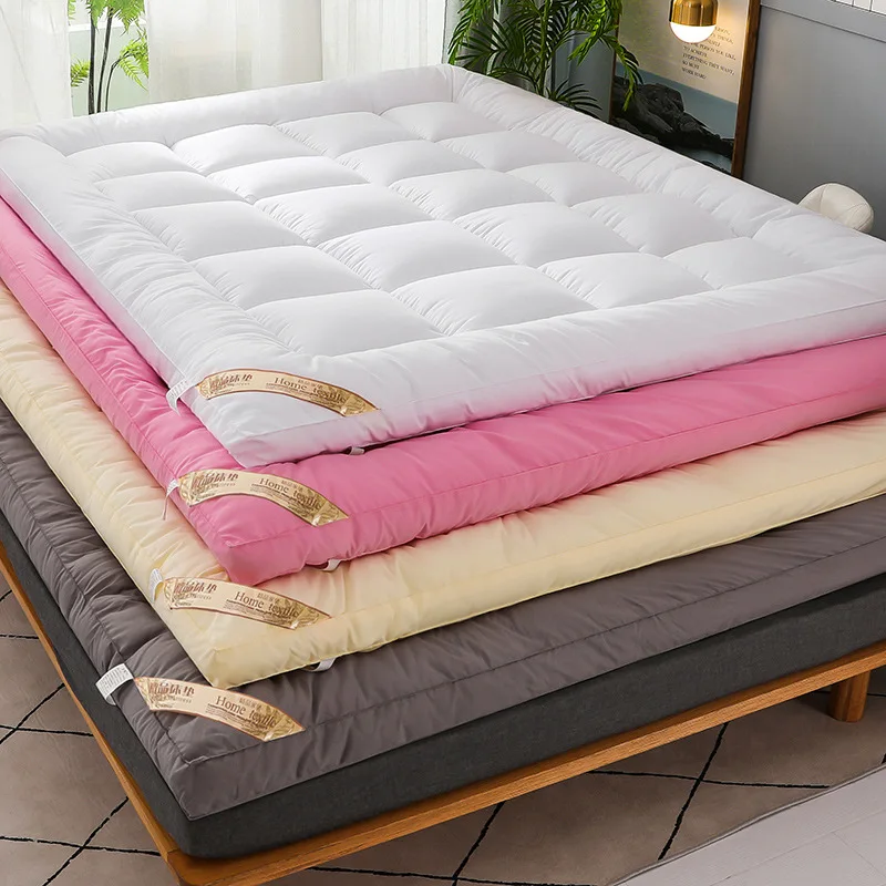 Autumn Winter Warm Mattress Thicken Soft Filling Cushion Warm Bed Cover Bedroom Soft Cushion Tatami Mat Non-slip Warm Supplies