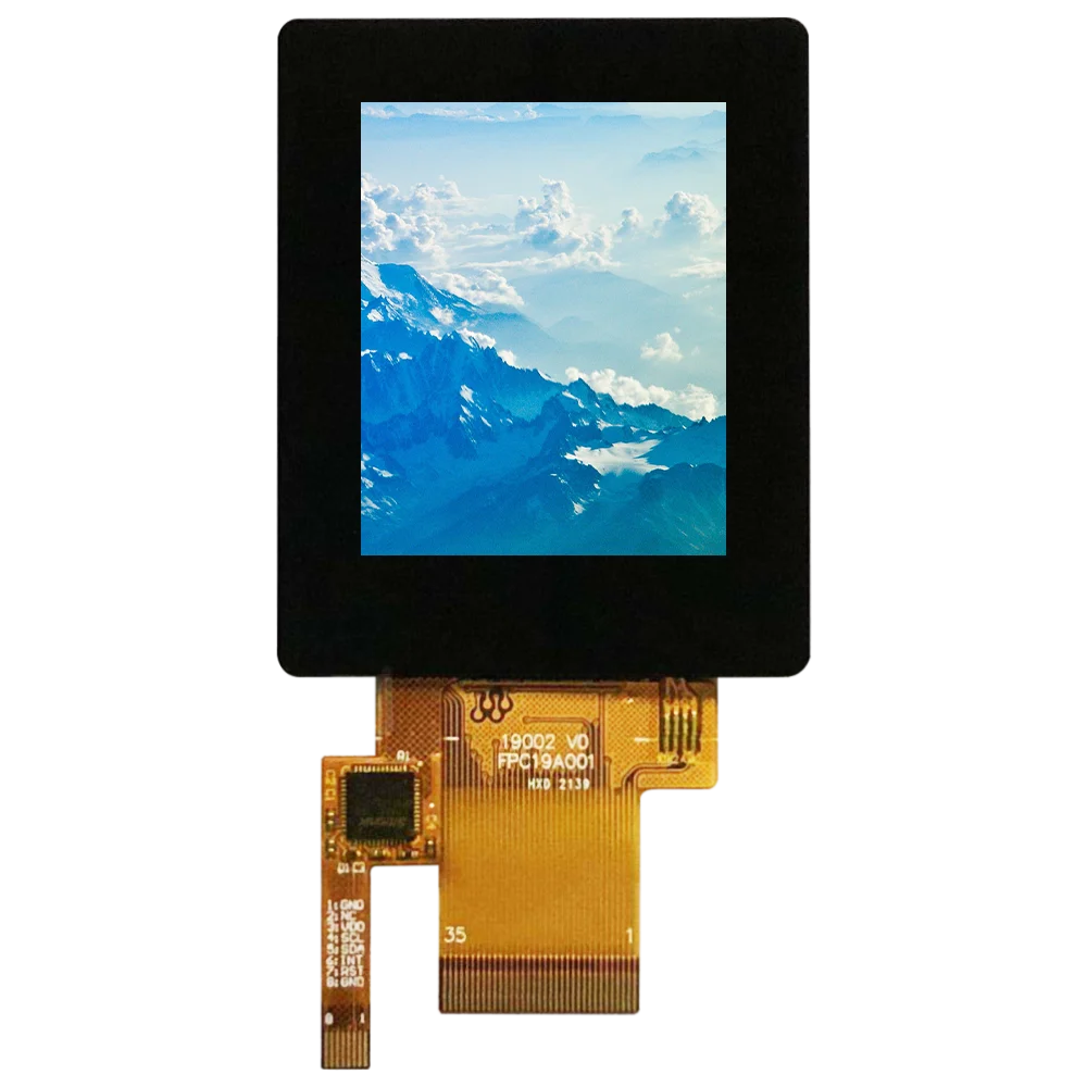 1.9 polegadas 128x160 com controlador ST7735 MCU e interface SPI alto brilho ao ar livre PCAP touch display 1000cd tela LCD