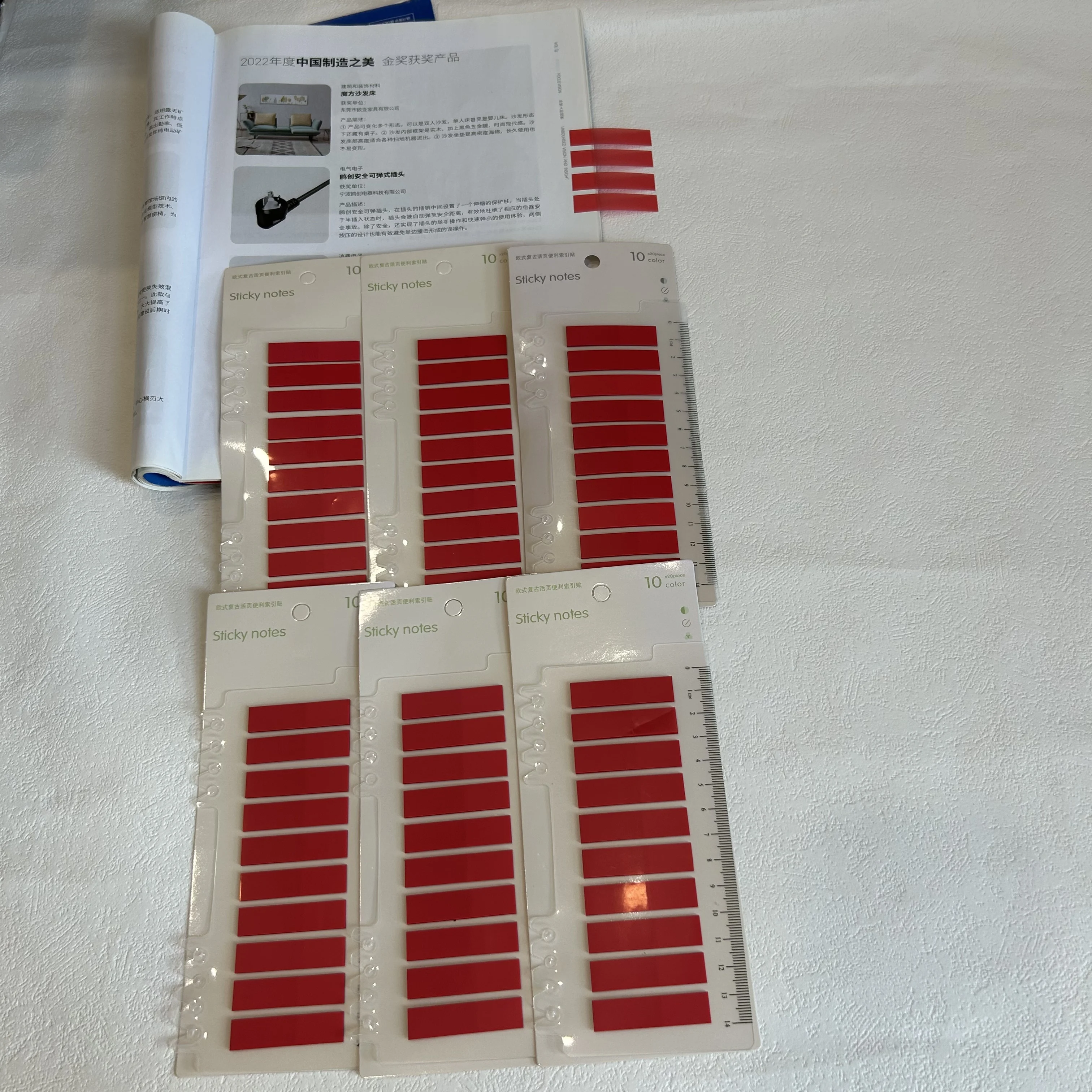 6 Packs 1200 Sheets Transparent Sticky Notes Self-Adhesive Annotation Books Bookmarks Memo Pad Index Tabs Stationery