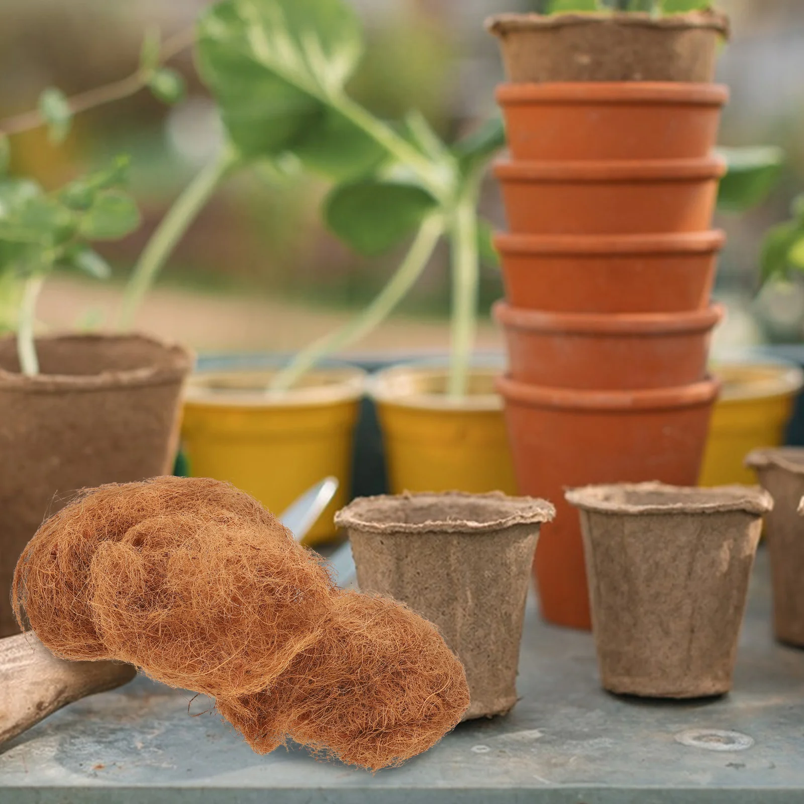 

CATIEBYE Coconut Mulch Flowerpot Coir Mat Weather Resistant Breathable Moisture Retaining Garden Pot Cover for Home Plants