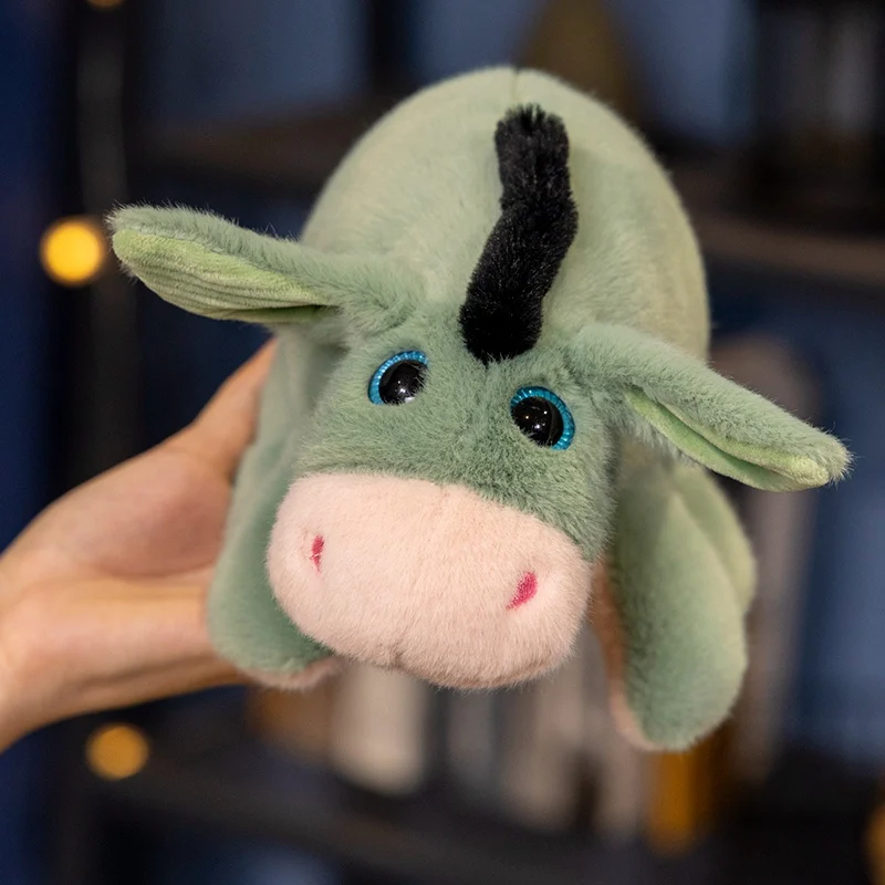 30 ซม.การ์ตูนจําลองอะนิเมะที่สมจริง Donkey และ MULE ตุ๊กตาสัตว์ตุ๊กตาของเล่นเด็กของขวัญวันเกิด Kawaii ตุ๊กตาทําด้วยมือ