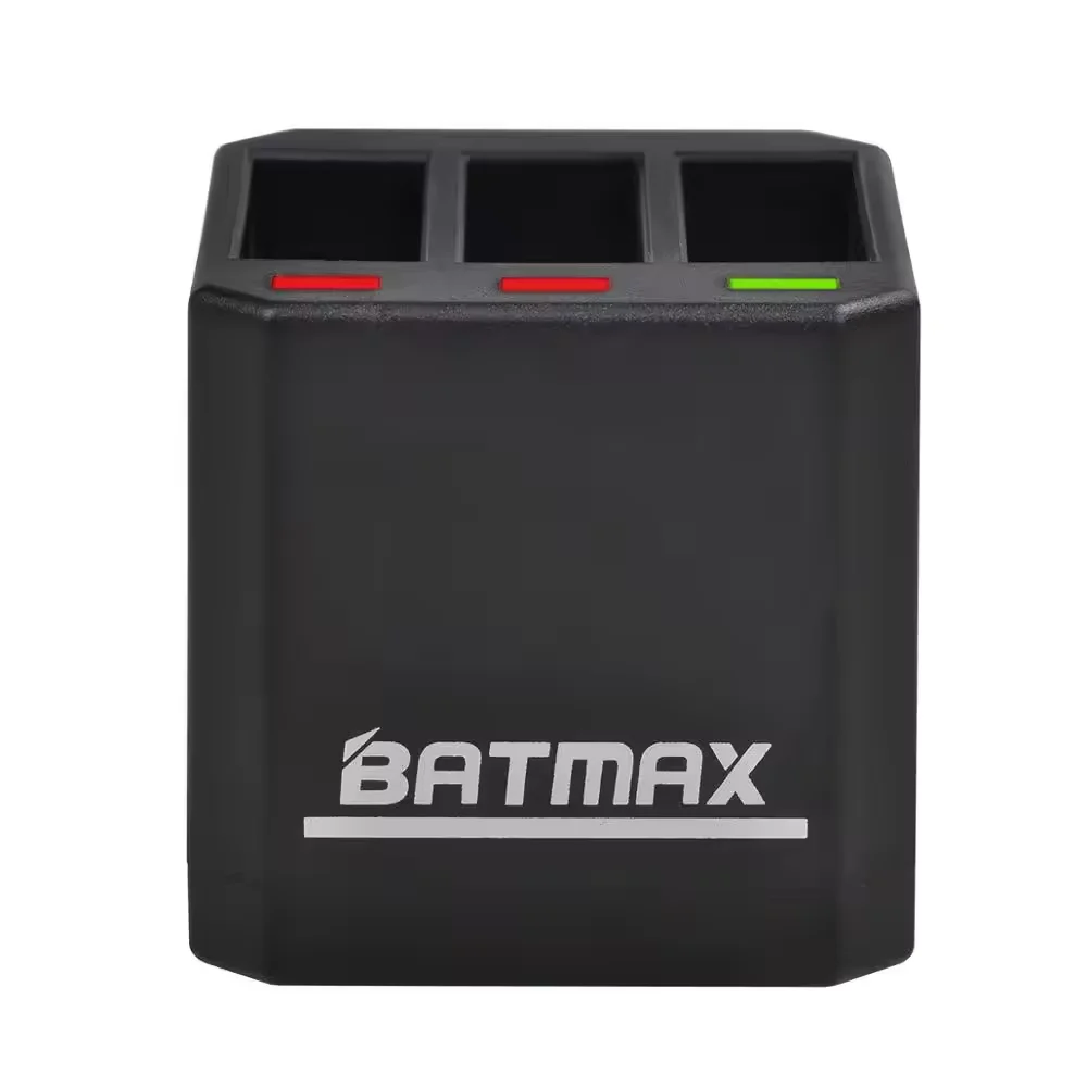 Batmax For GoPro Hero 8 Triple Charger Hero 7 6 5 Black USB Triple Charger with Type C Port Action Camera Accessory