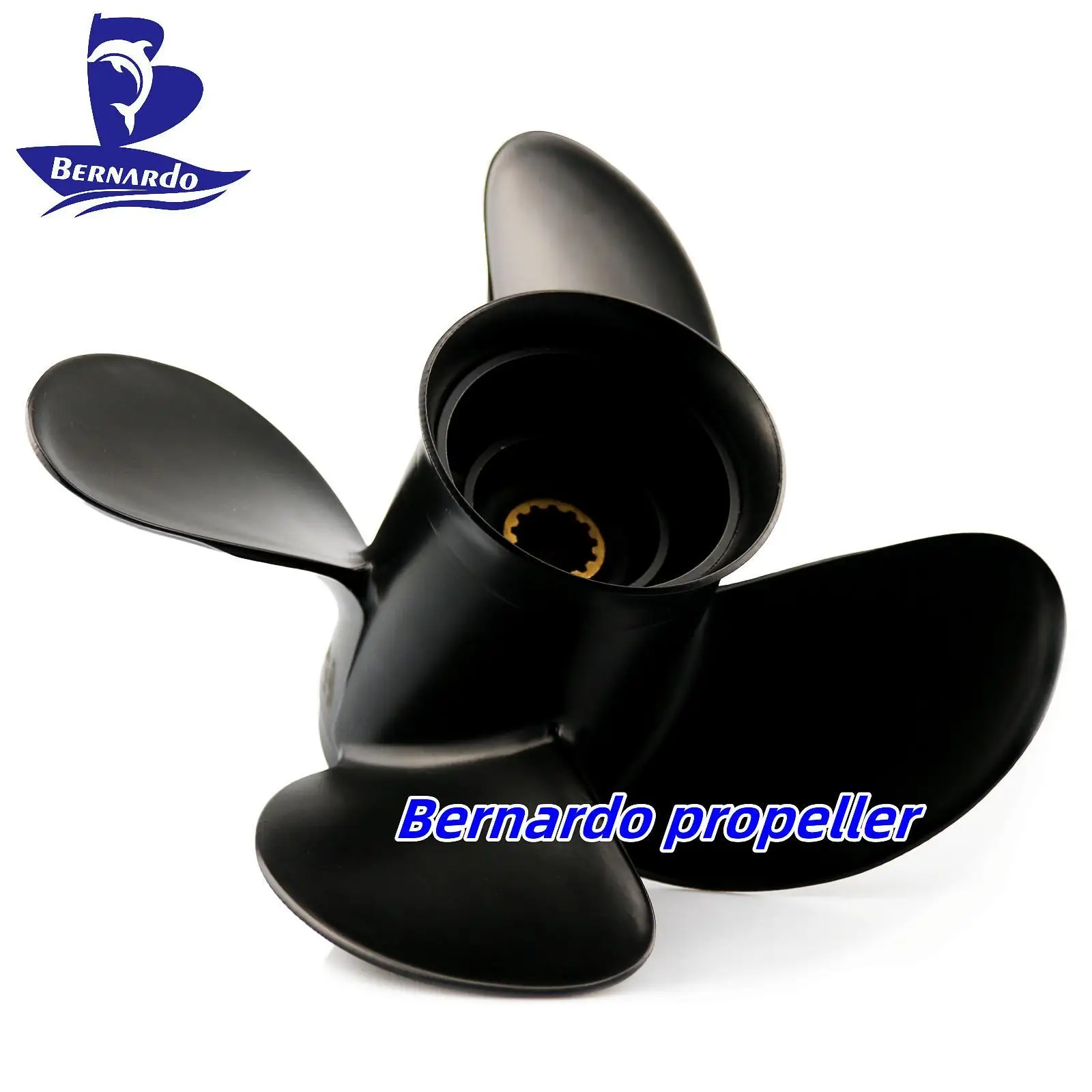 Bernardo Boat Propeller 10.3X13 Fit Mercury Outboard Engine 25 30 40 45 48 50 55 60 70HP Motor Aluminum 4 Blade13 Tooth Spline