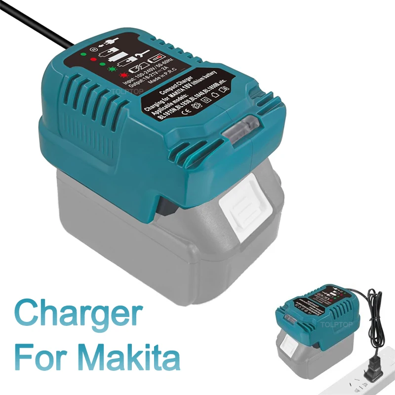 Replace DC18RC Li-ion Battery Charger For Makita 18V BL1860 BL1850 BL1840 Mini Compact Charger for Makita 18V Lithium Battery