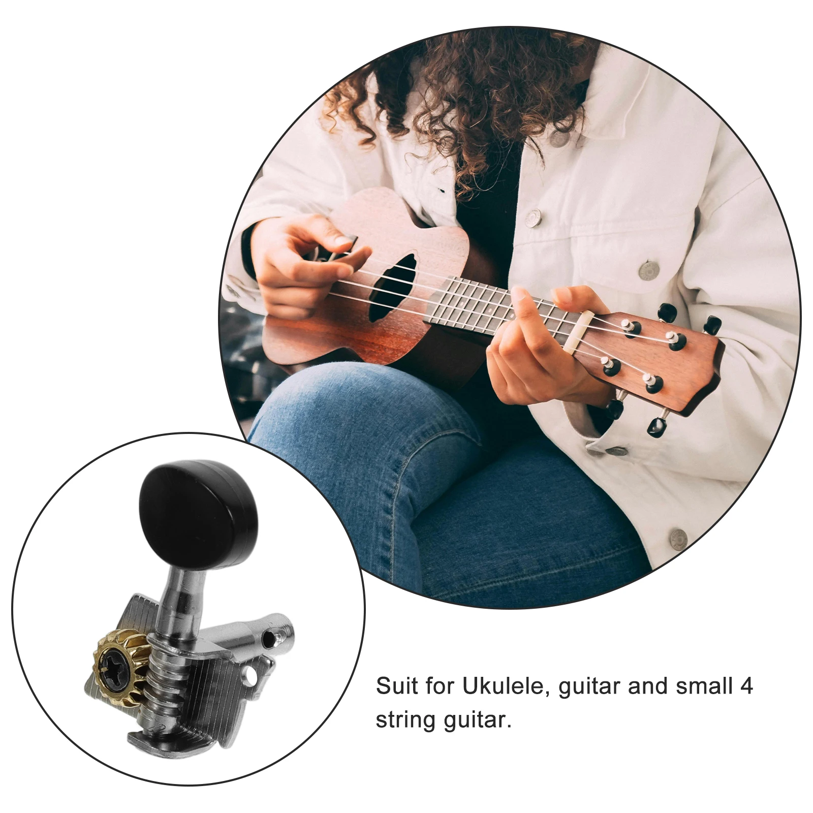 

4 Pcs Ukulele Rotation Tuner Knob Guitar Tuning Pegs Head Tuners Tenor Machine Heads