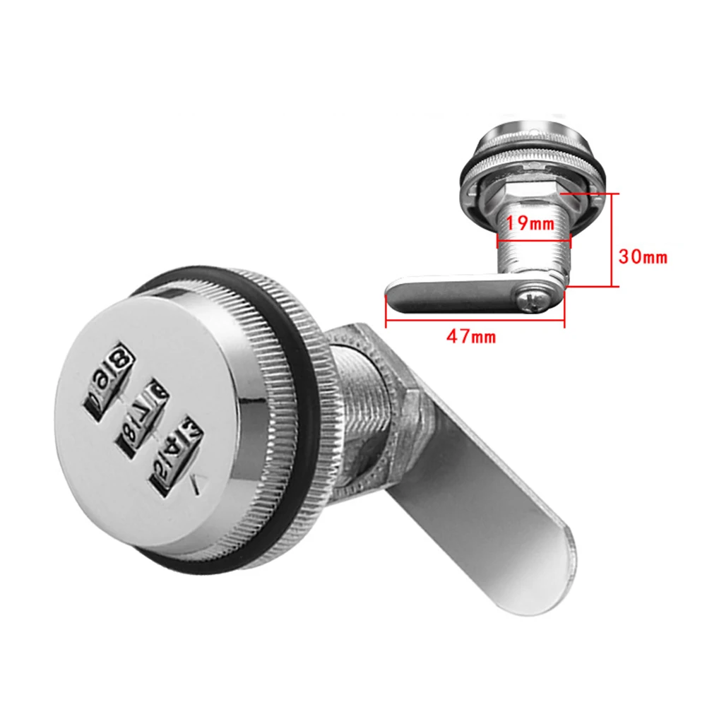 For Home Password Lock Cabinet Lockers 3 Digital Code 30mm Combination Lock Zinc Alloy Drawers Lock For Home Cabinet