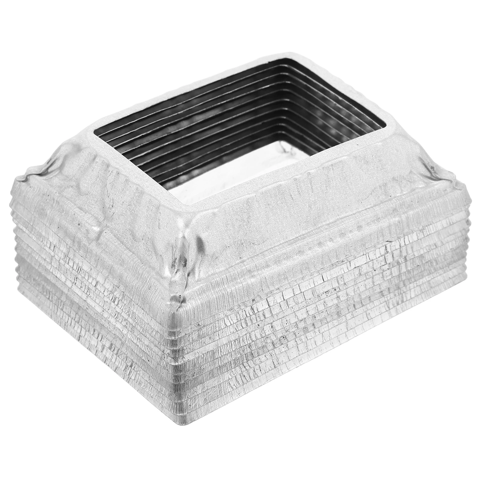 

10pcs Square Tube Cover Base Balcony Post Iron Railing Stair Trim Durable Material Elegant Design Versatile Application Metal