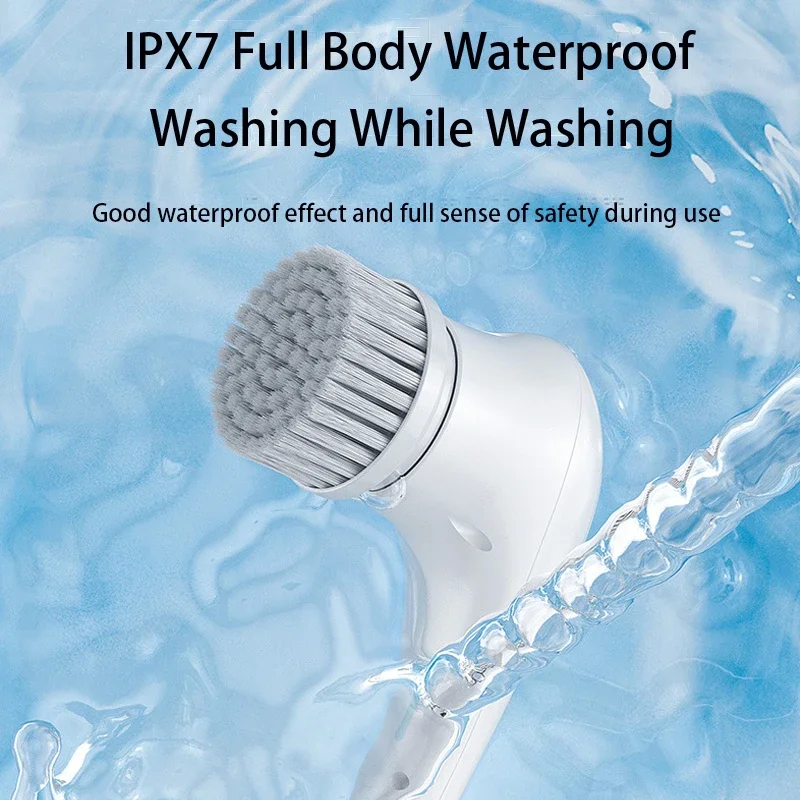 5-in-1 Wireless Electric Cleaning Brush USB Charging Kitchen Bathroom Window Toilet Dishwashing  Multifunctional Cleaning Brush