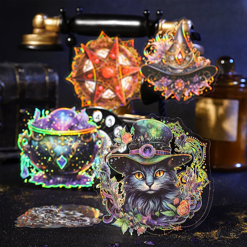 Magia Collector Series PET Sticker, Mensagem Retro, 6 Pc Lot