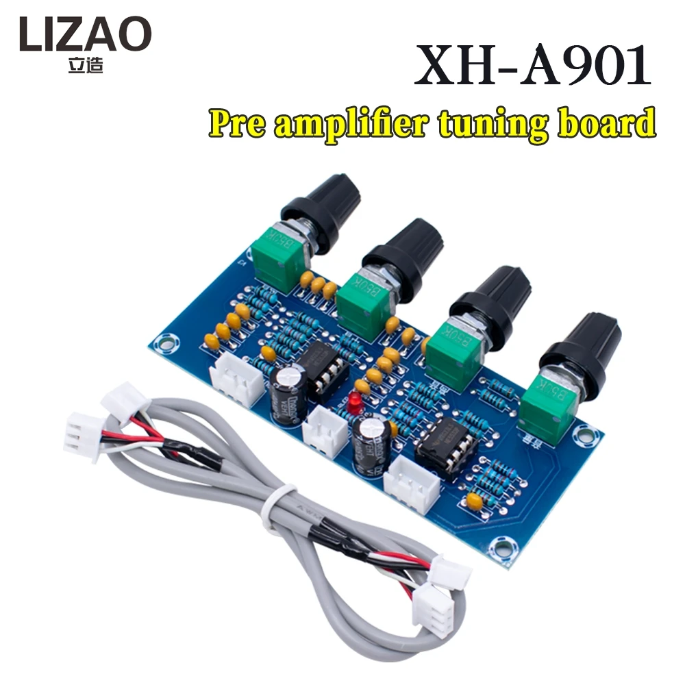 1/3PCS XH-A901 NE5532 Tone Board preamp Pre-amp With treble bass volume adjustment pre-amplifier Tone Controller