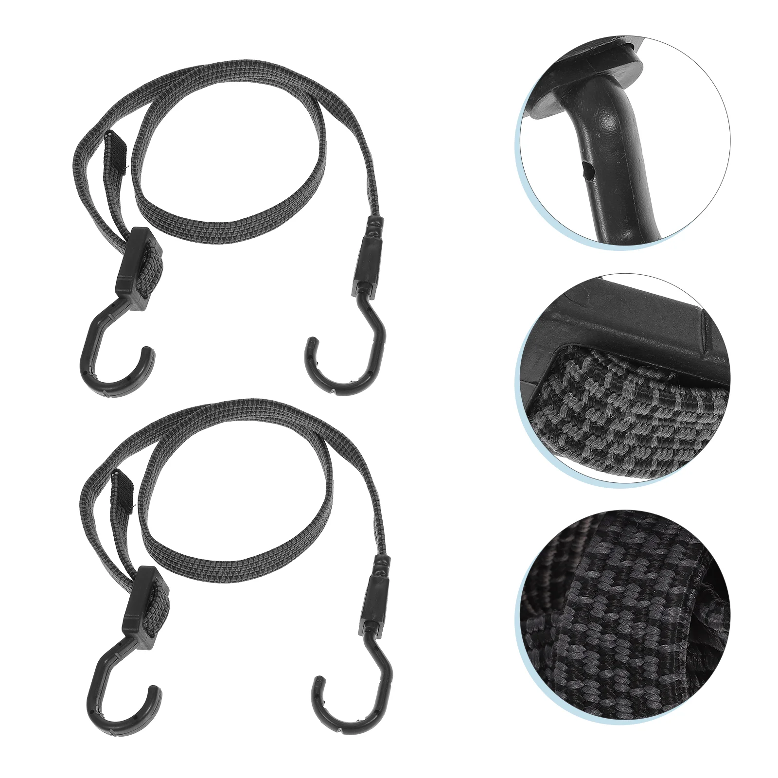 

3 Pcs Luggage Rope Straps Heavy Duty Hooks Rubber with Bungee Cord for Trucks Cords Polypropylene Adjustable