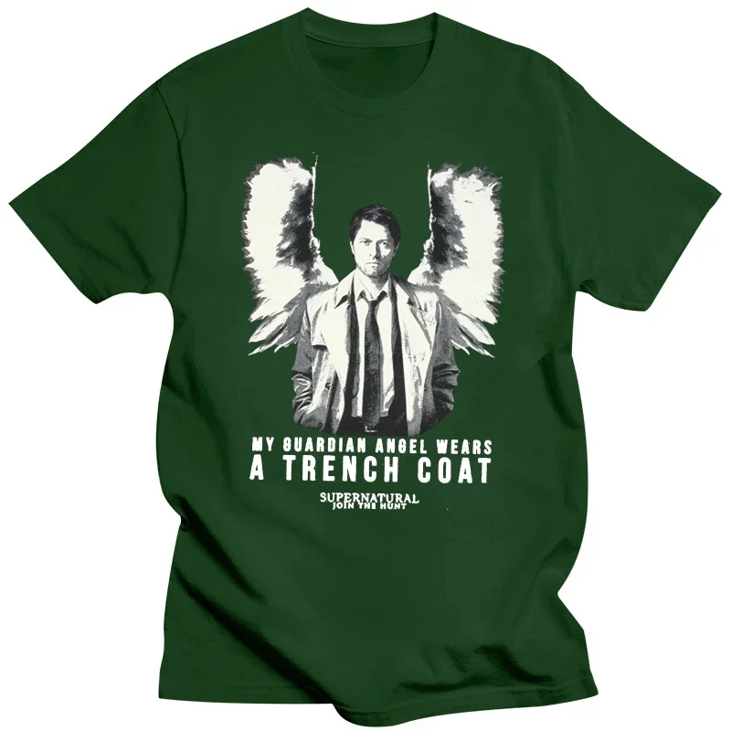 Supernatural Castiel Guardian Angel Girls T Shirt Style Print Tee Shirt Funny Casual Brand T Shirts Top Tee