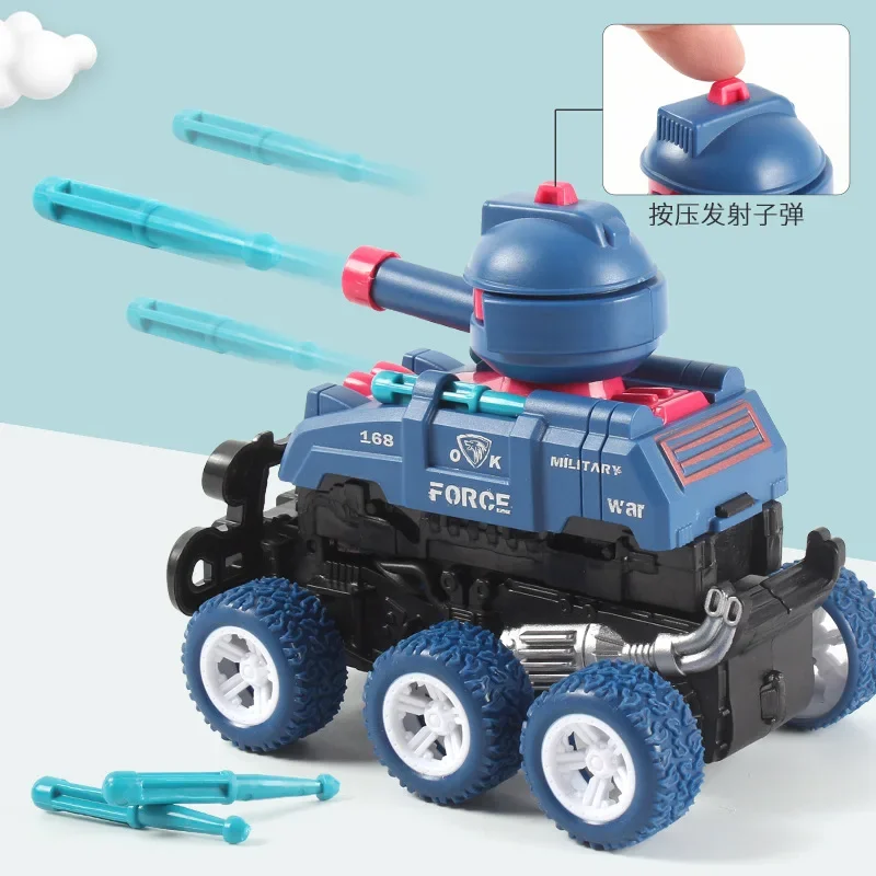 

Six Wheeled Inertial Off-road Vehicles Collision Deformation Can Launch Tank Vehicles Engineering Vehicles Spring Up Toys