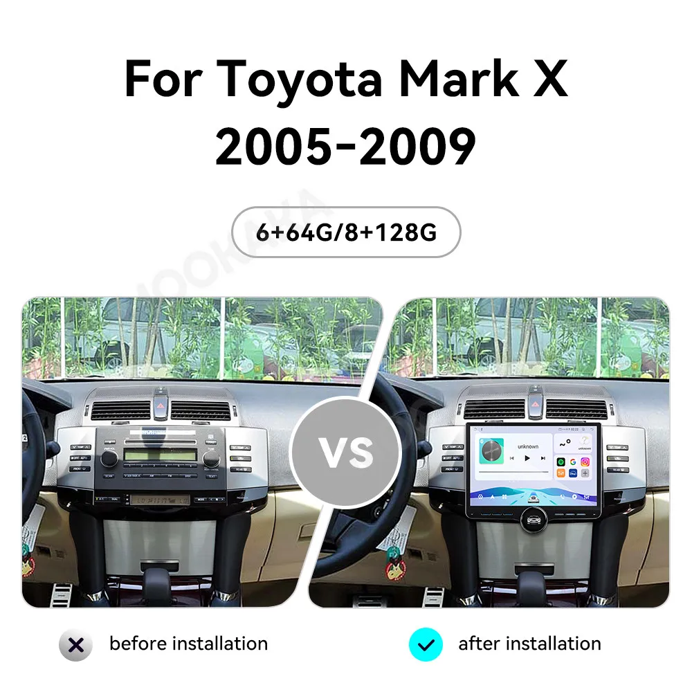 11.5 Inch Screen Car Radio For Toyota Mark X 2005-2009 Android GPS Navigation Multimedia Video Stereo Receiver Head Unit