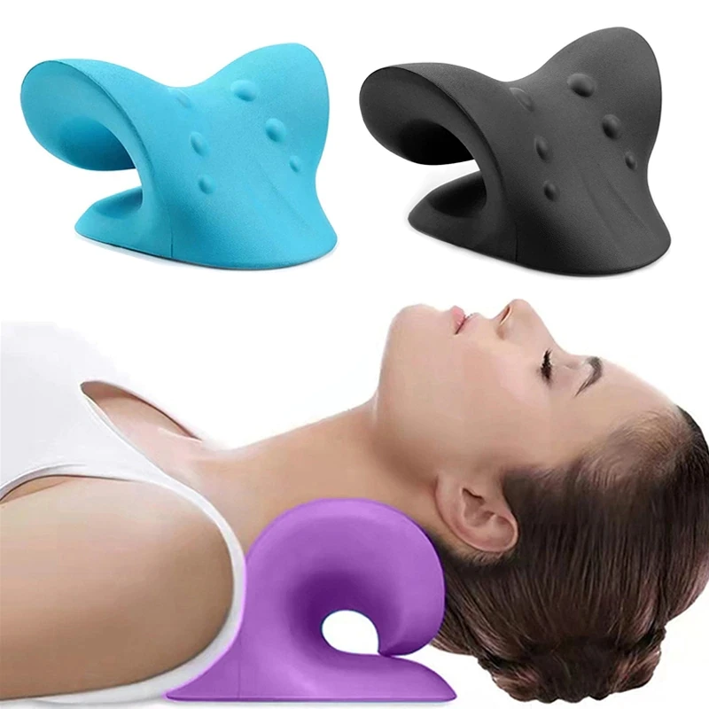 

Neck Massage Pillow Neck Stretcher Shoulder Relaxer Cervical Spine Alignment Traction Device Pillow For Body Muscle Pain Relief