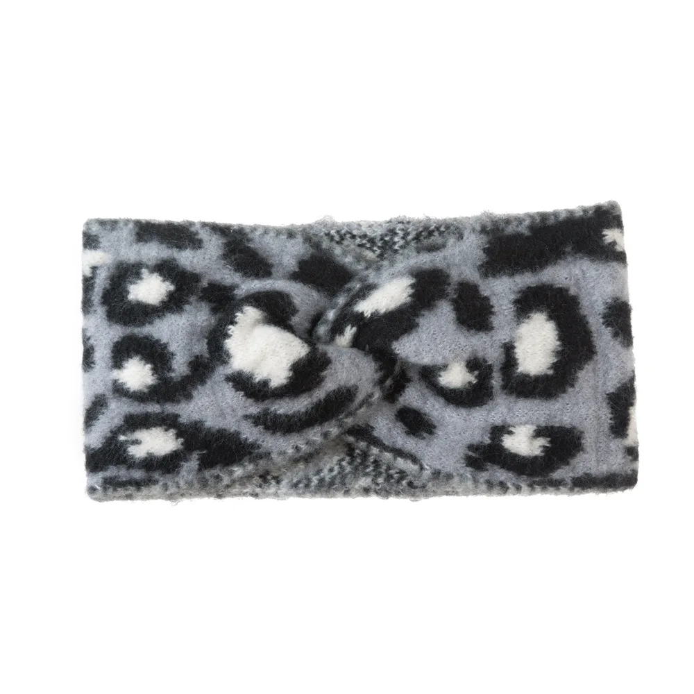 Leopard Print Crisscross Headband Wide Border Face Cleansing Hair Band Multi-Purpose Cozy Age-Defying Wrap