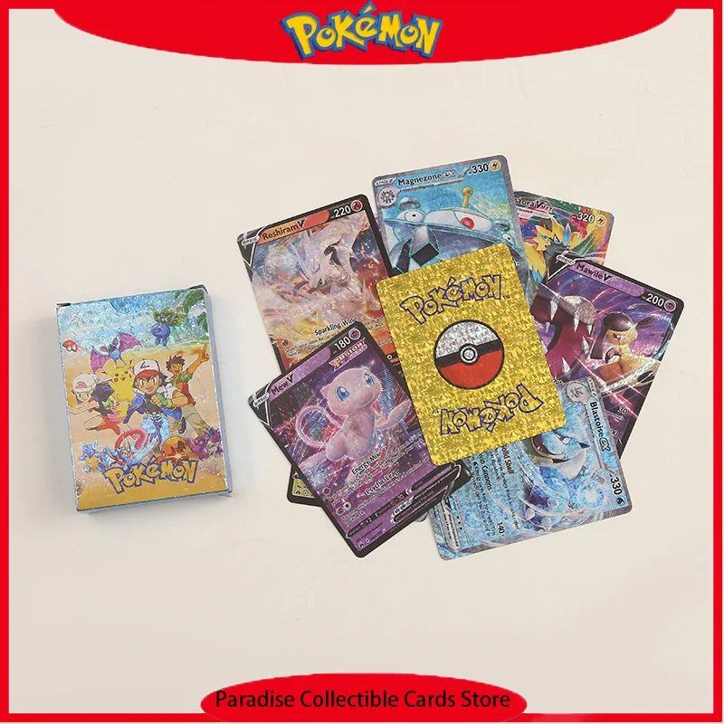 

55 шт./компл. Pokemon Diy настольная игра боевая карта самоконтроль сбор подпись торговая флэш-карта аниме мультфильм подарок оригинальная серия