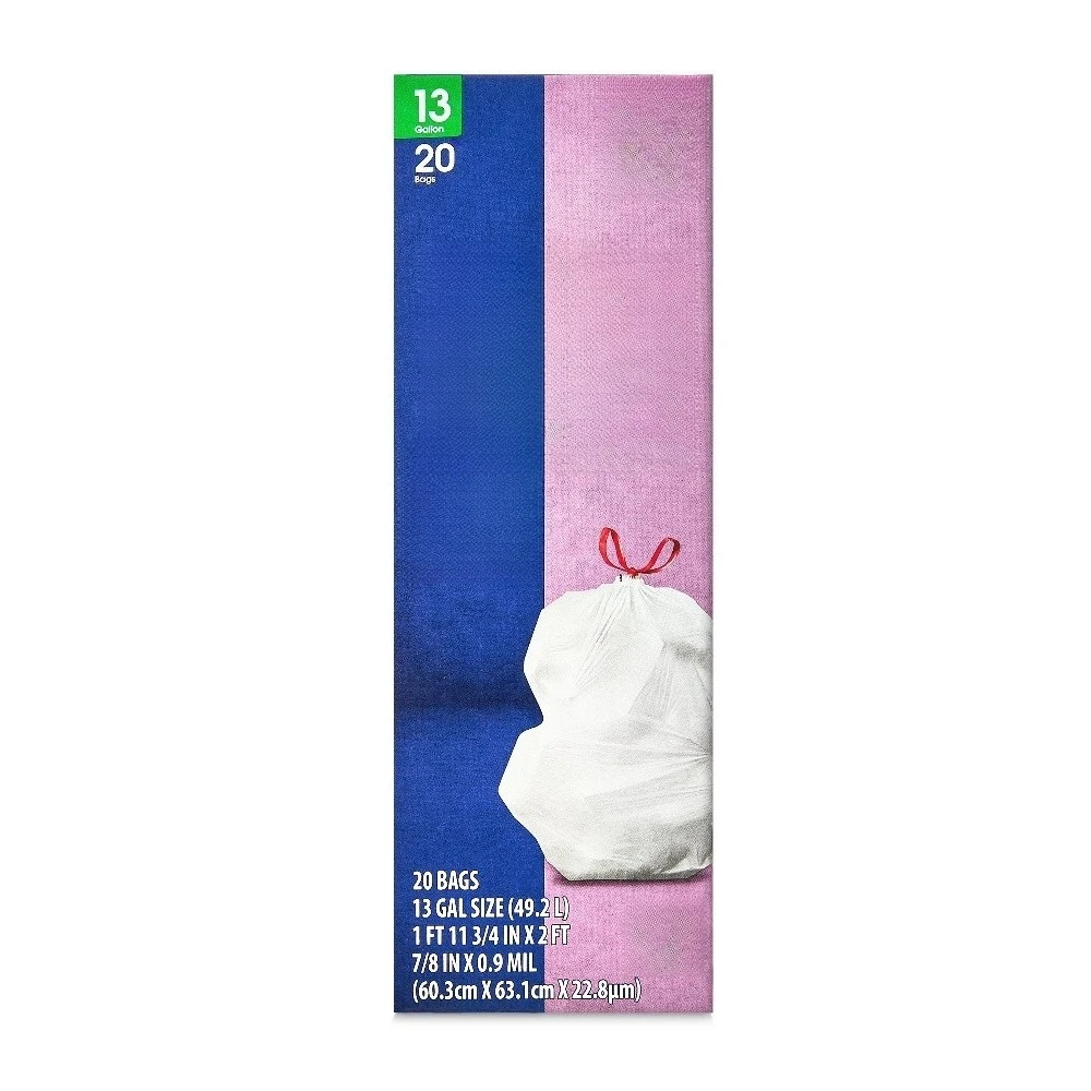 NEW Arrival,SWEETY-13 Gallon Strong Tall Kitchen Trash Bags Drawstring Scented Lavender Fields 20 Count