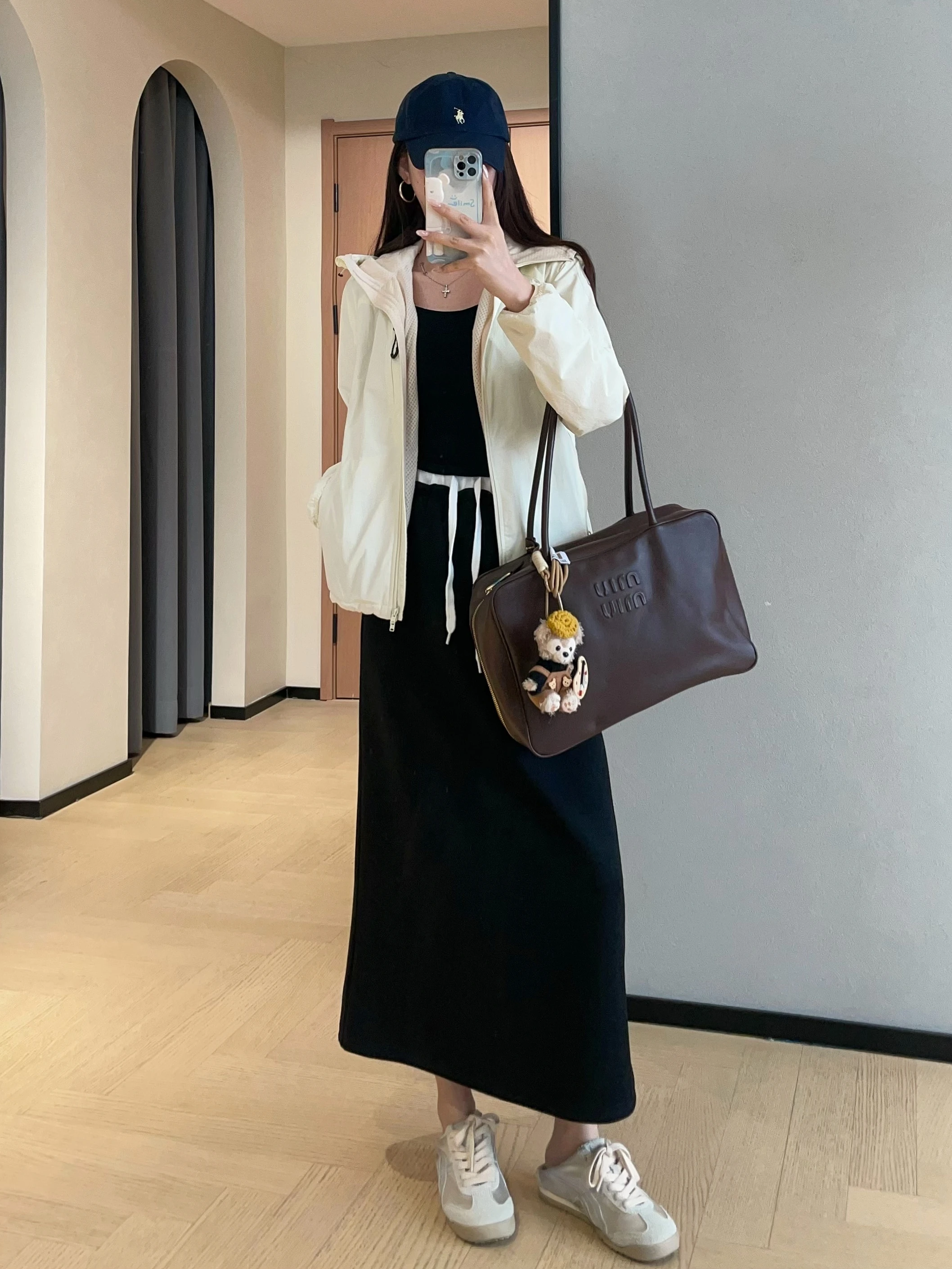 

WTHEONE High Quality Color Block Flower Bud High Waist Straight Leg Midi Skirt Casual Sweatshirt Skirt for Women Spring Summer