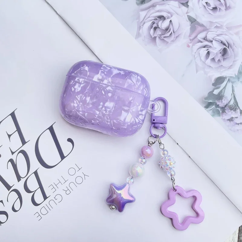 Funda de silicona con forma de concha para apple airpods 2 /airpods pro2/3 airpods, carcasa de lujo con diseño de amor keychian, funda para auriculares air pod pro