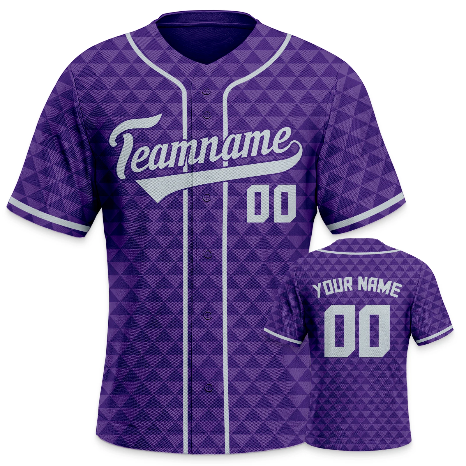 

Custom Baseball Jersey Purple-White Personalized Name Number Baseball Shirts Team Sportswear Men Women Kids Sports Uniform