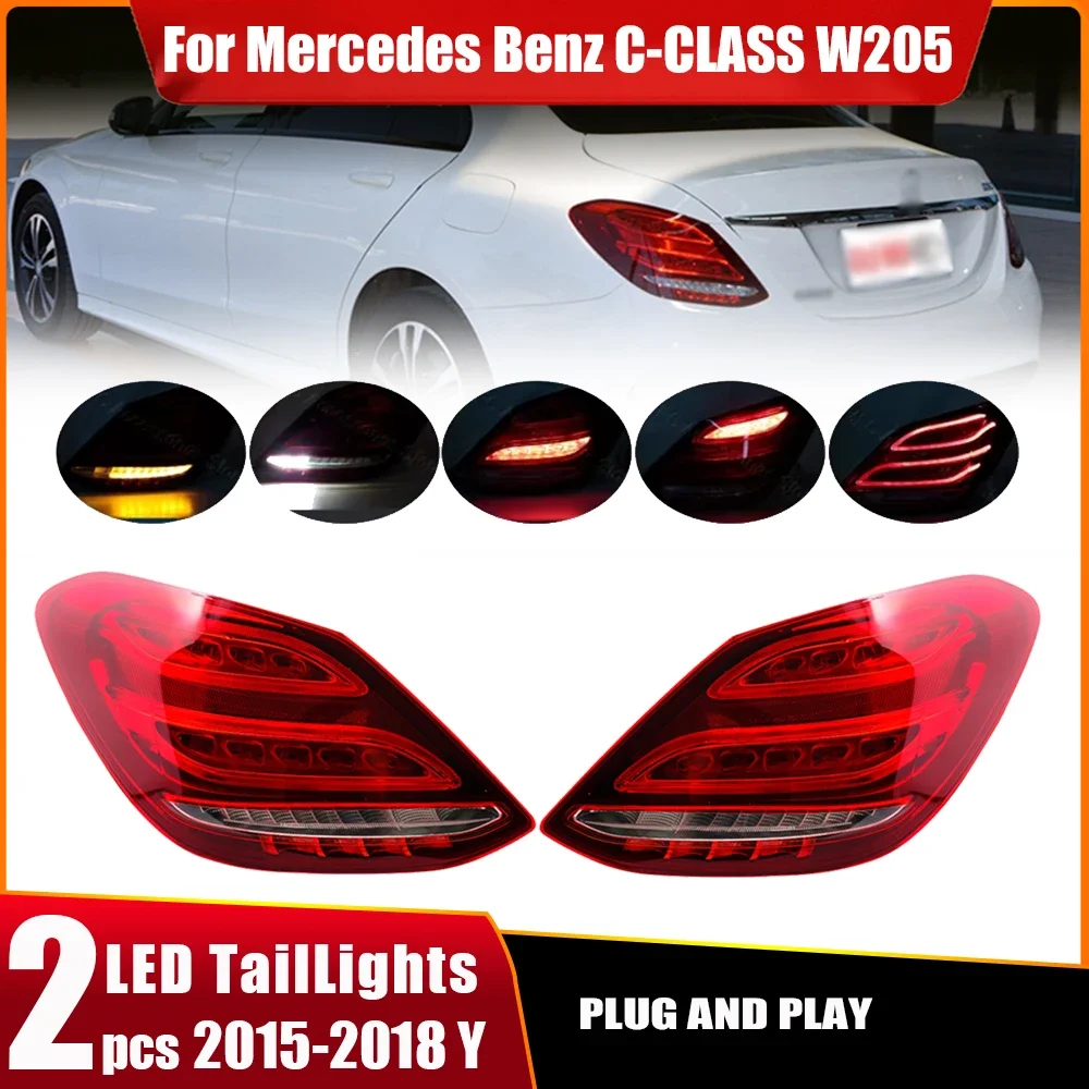

Задний фонарь в сборе для Mercedes Benz C Class W205 C300 C350 C180L C200L 2014-2018 стоп-сигнал заднего хода указатель поворота 2059060357 /457