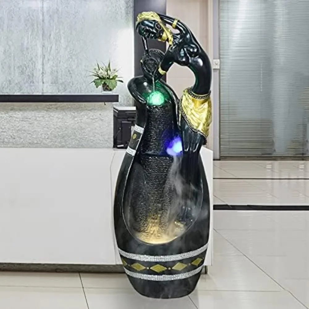 

Indoor Fountain/Water Fountain Tabletop Water Fountain Luxurious and Elegant Black Beauty Water Fountain Creative Landscape