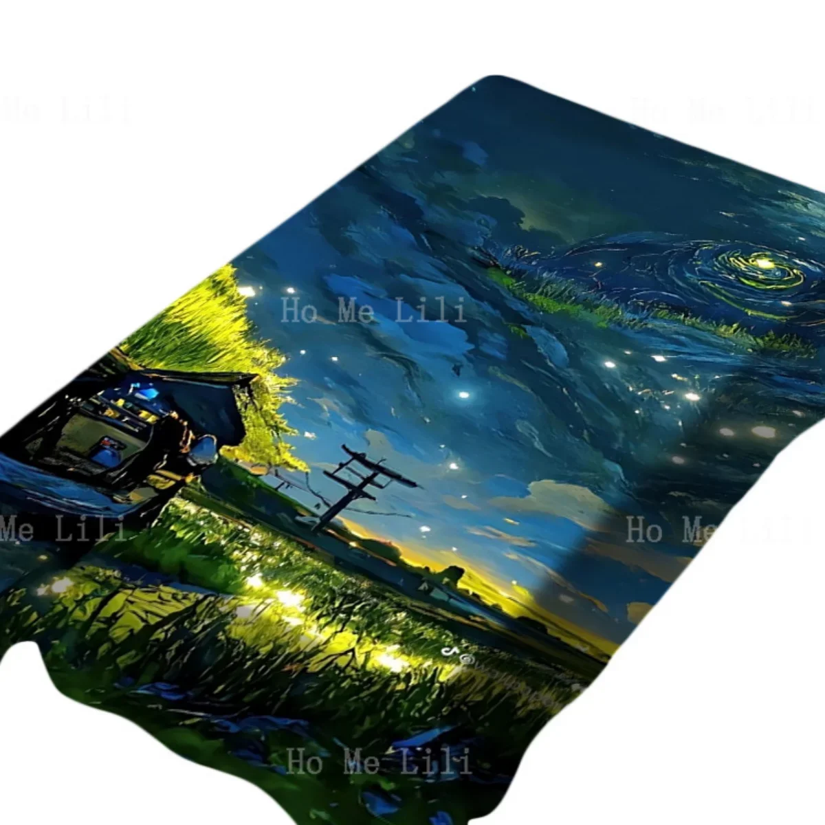 The Country Night Is Full Of Moonlight And Fireflies Tablecloth By Ho Me Lili For Tabletop Decor