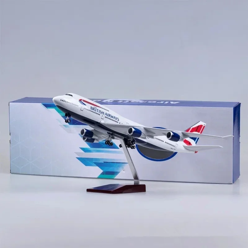 

Decor 1:160 Scale Model Airplane Airbus A380 BRITISH Airline With Light and Wheel Diecast Resin Aircraft Collection Display Toy