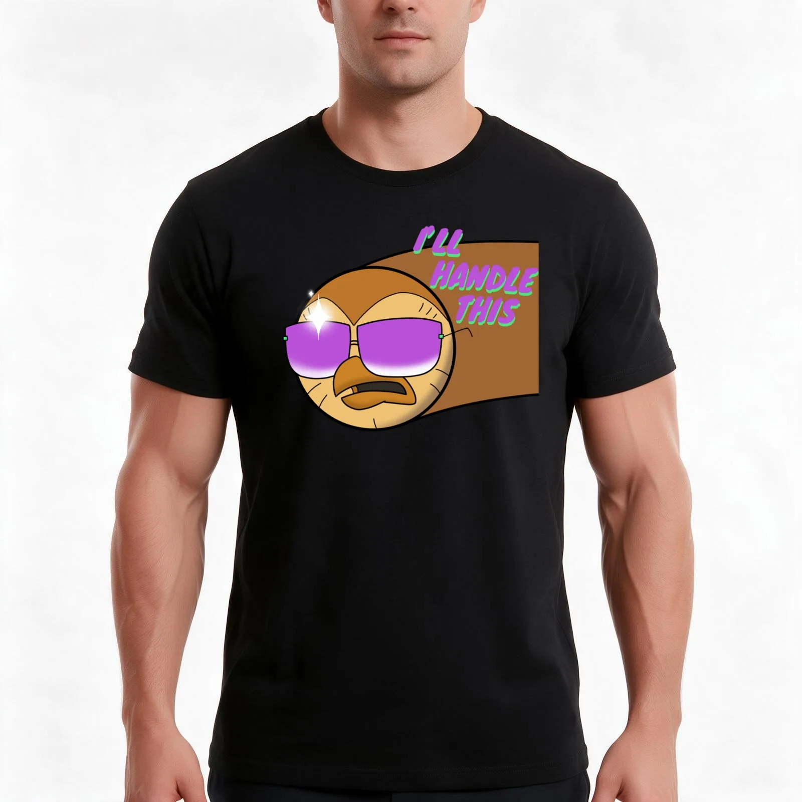 Hooty I’ll Handle This T-Shirt Summer Casual Cotton Tee Oversized Streetwear Tops Vintage Graphic Print Unisex Men Women