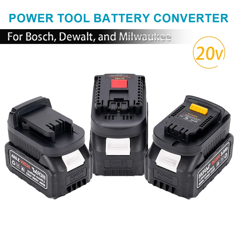 Battery Converter Adapter For Makita Battery to Bosch/Dewalt/Milwaukee Battery 18~21V Power Tool Automatic Voltage Matching