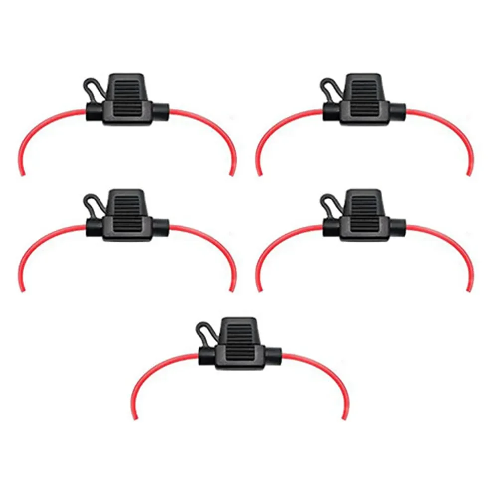 5 Pack Waterproof Inline Fuse Holder 12 Gauge Wire Cut Off Switch 12V 30A Fit Boat, Electric Automotive, Car, Marine, SUV - Detail 1