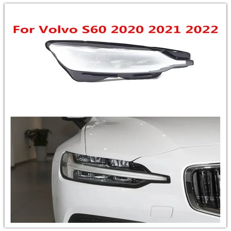 

HTTCY Для Volvo S60 2020 2021 2022, передняя фара автомобиля, крышка объектива, крышка лампы, абажур, фара, маска
