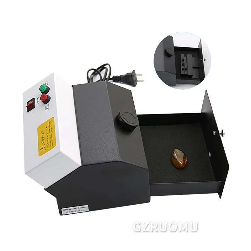 

UV Light Lamp LW 365nm SW 254nm Laboratory Level Precise Gemological Instrument Desktop Jewelry Appraisal Tester Dark Field